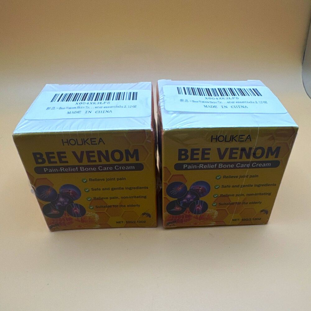 HOUKEA Bee Venom Pain Relief Cream Joint & Muscle Mentha 60g/2.12oz set of 2